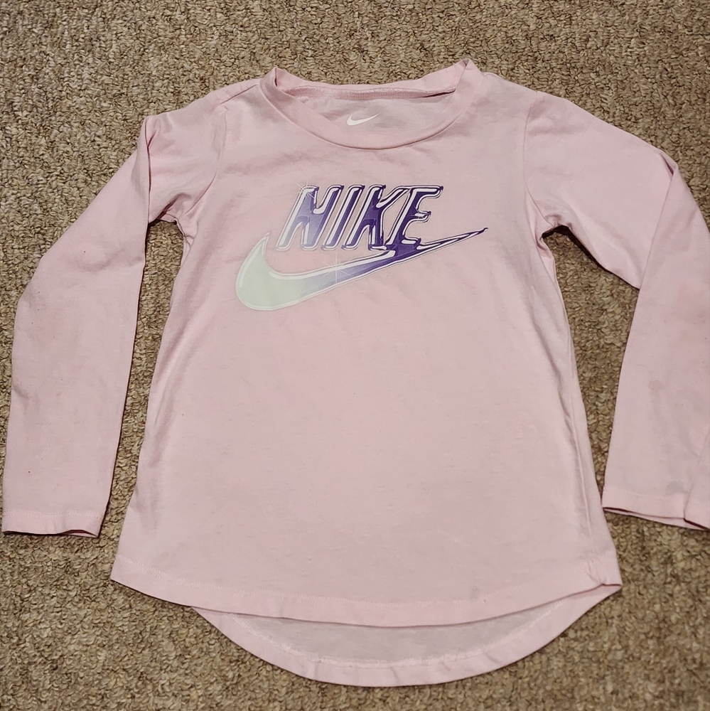 Nike Pink Girls Size 4 Long Sleeve Tee